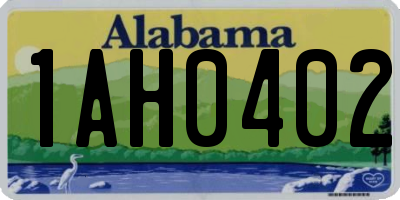 AL license plate 1AH0402