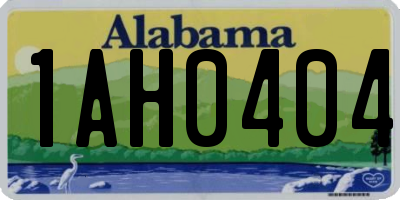AL license plate 1AH0404