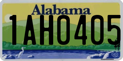 AL license plate 1AH0405