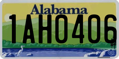 AL license plate 1AH0406