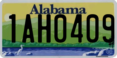 AL license plate 1AH0409