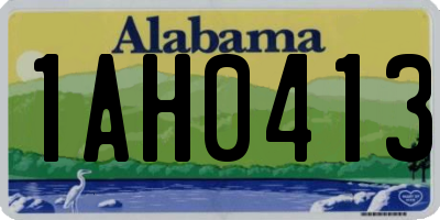 AL license plate 1AH0413