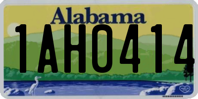 AL license plate 1AH0414