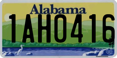 AL license plate 1AH0416