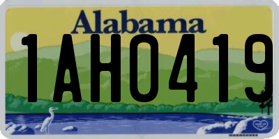 AL license plate 1AH0419