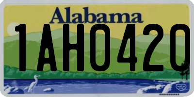 AL license plate 1AH0420