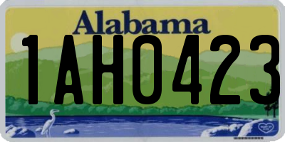 AL license plate 1AH0423