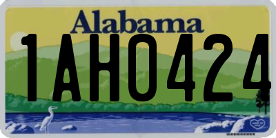 AL license plate 1AH0424