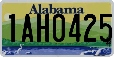 AL license plate 1AH0425
