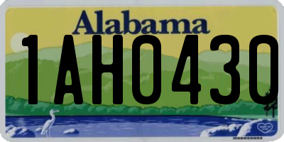 AL license plate 1AH0430