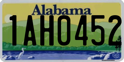 AL license plate 1AH0452