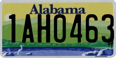 AL license plate 1AH0463