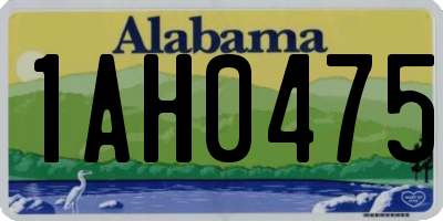 AL license plate 1AH0475