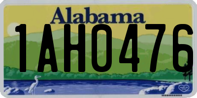 AL license plate 1AH0476