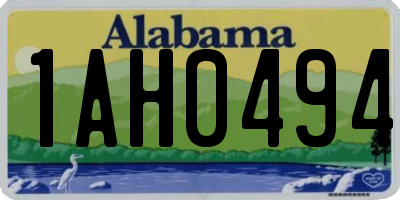 AL license plate 1AH0494