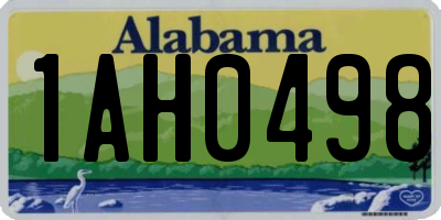 AL license plate 1AH0498