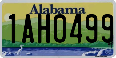 AL license plate 1AH0499