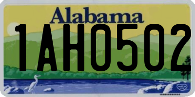 AL license plate 1AH0502