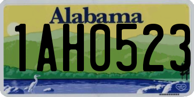 AL license plate 1AH0523