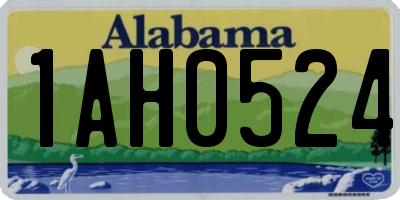 AL license plate 1AH0524