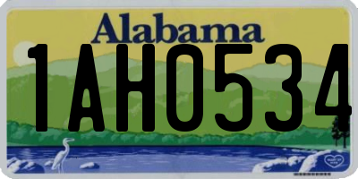 AL license plate 1AH0534