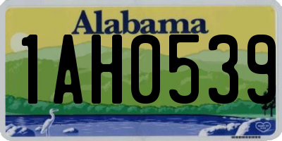 AL license plate 1AH0539