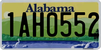 AL license plate 1AH0552