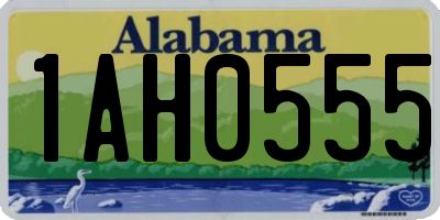 AL license plate 1AH0555