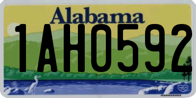 AL license plate 1AH0592