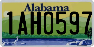 AL license plate 1AH0597