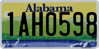 AL license plate 1AH0598