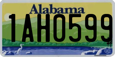 AL license plate 1AH0599