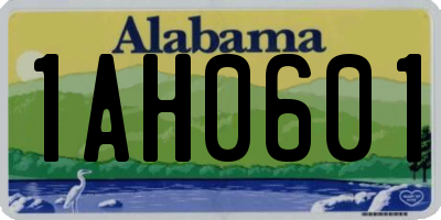 AL license plate 1AH0601