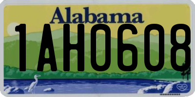 AL license plate 1AH0608