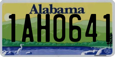 AL license plate 1AH0641