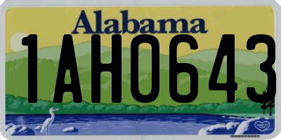 AL license plate 1AH0643