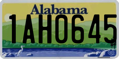 AL license plate 1AH0645