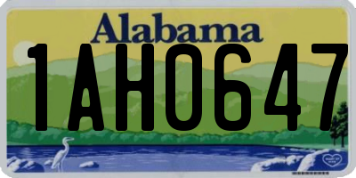 AL license plate 1AH0647