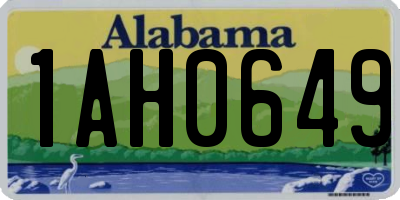 AL license plate 1AH0649