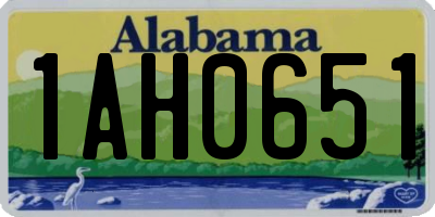 AL license plate 1AH0651