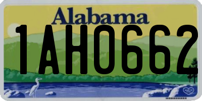 AL license plate 1AH0662