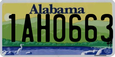 AL license plate 1AH0663