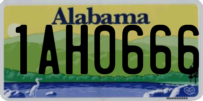 AL license plate 1AH0666