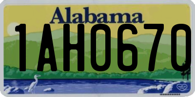 AL license plate 1AH0670