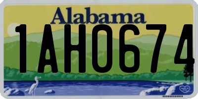 AL license plate 1AH0674