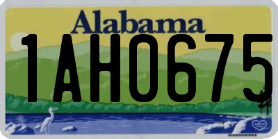 AL license plate 1AH0675