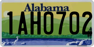 AL license plate 1AH0702