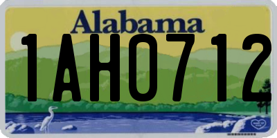 AL license plate 1AH0712