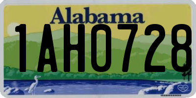 AL license plate 1AH0728
