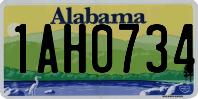 AL license plate 1AH0734